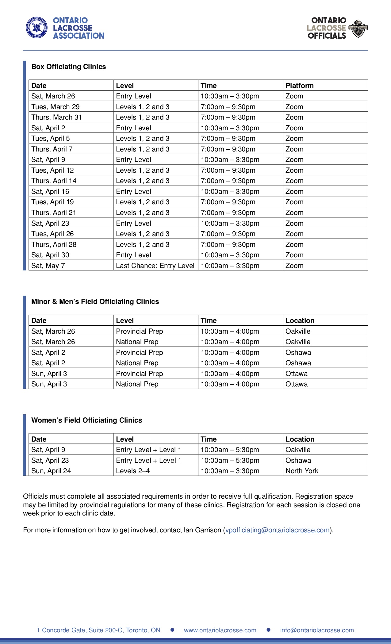 2022 Officiating Clinic Details2